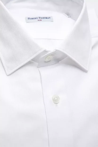 Robert Friedman - White Cotton Men Shirt