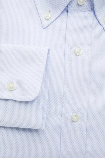 Robert Friedman - Light Blue Cotton Men Shirt