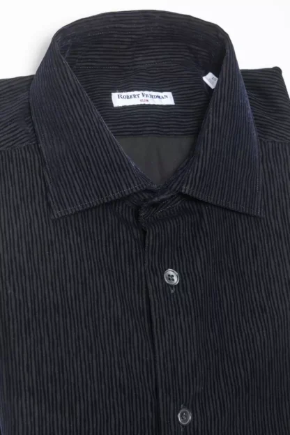 Robert Friedman - Black Cotton Men Shirt