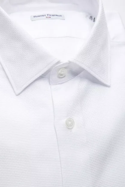 Robert Friedman - White Cotton Men Shirt