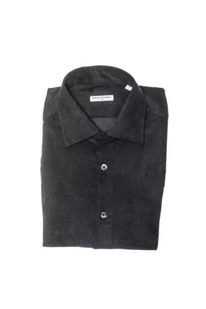 Robert Friedman - Black Cotton Men Shirt