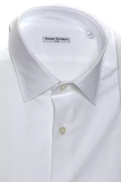 Robert Friedman - White Cotton Men Shirt