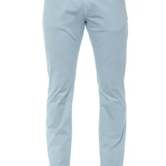 PT Torino - White Cotton Men Slim Trouser