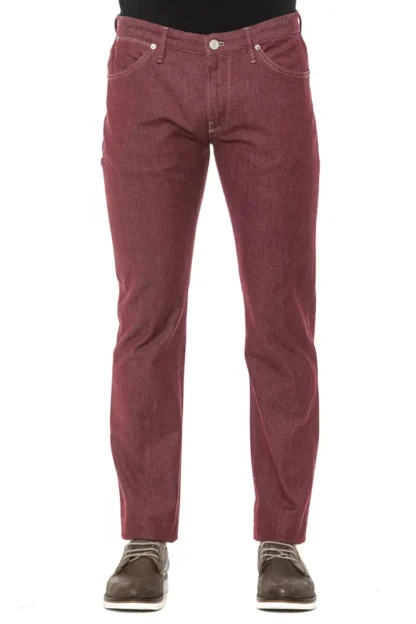 PT Torino - Burgundy Cotton Men Trouser