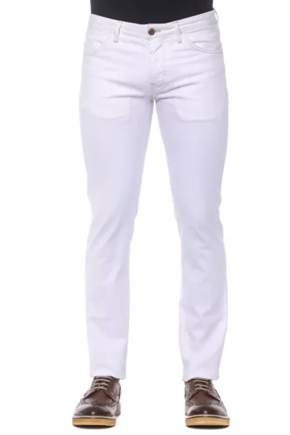 PT Torino - White Cotton Men Trouser