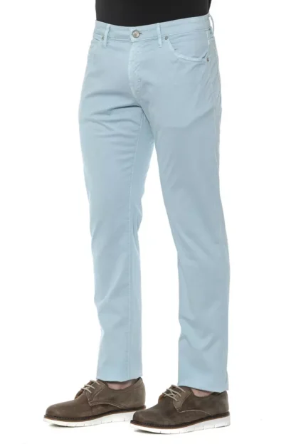 PT Torino - Light Blue Cotton Mens Trouser