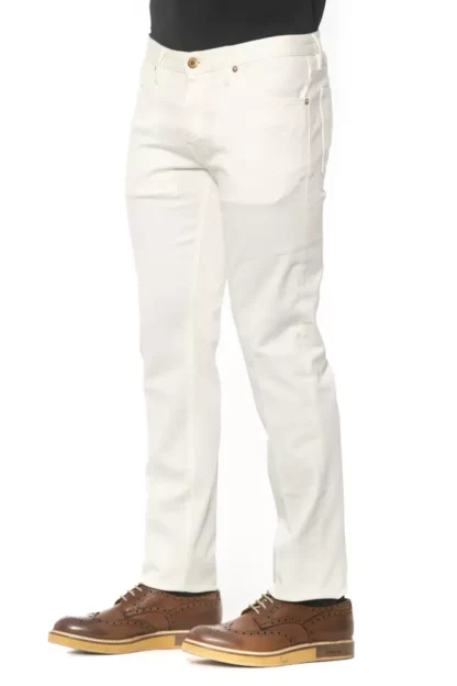 PT Torino - White Cotton Mens Trouser