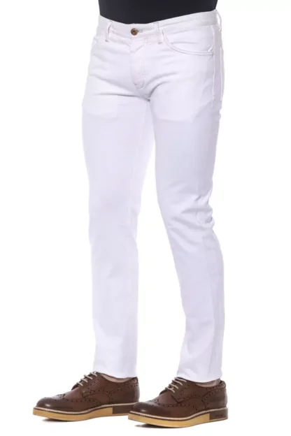 PT Torino - White Cotton Men Trouser