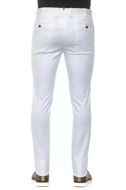 PT Torino - White Cotton Men Trouser