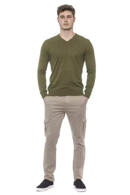 Conte of Florence - Green Cotton Men Sweater