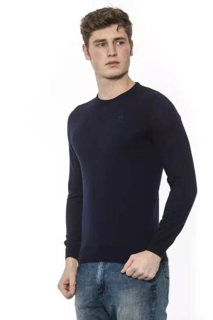 Billionaire Italian Couture - Blue Virgin Wool Men Sweater