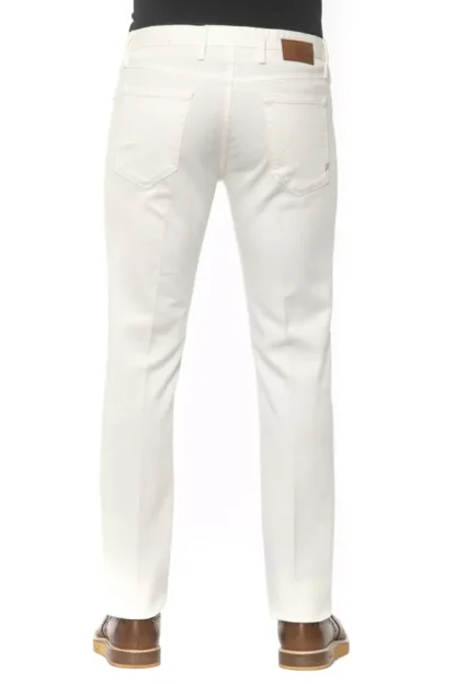 PT Torino - White Cotton Mens Trouser