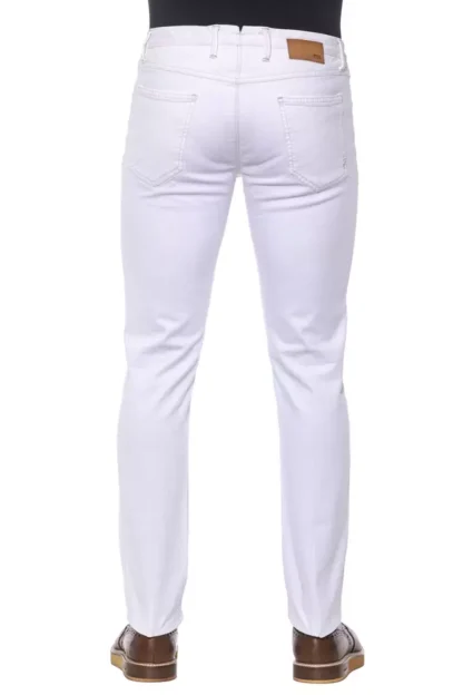 PT Torino - White Cotton Men Trouser