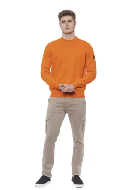 Conte of Florence - Orange Cotton Men Sweater