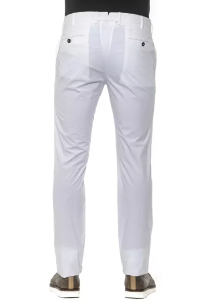 PT Torino - White Cotton Men Trouser