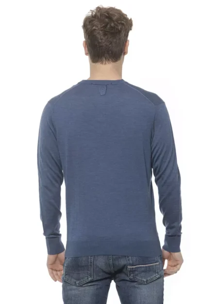 Billionaire Italian Couture - Blue Cashmere Men Sweater