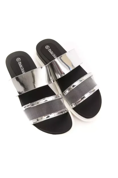 Péché Originel - Silver Polyethylene Women Sandal