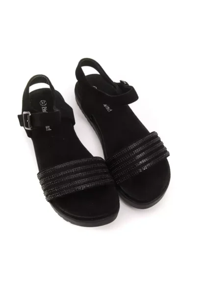 Péché Originel - Black Textile Women Sandal