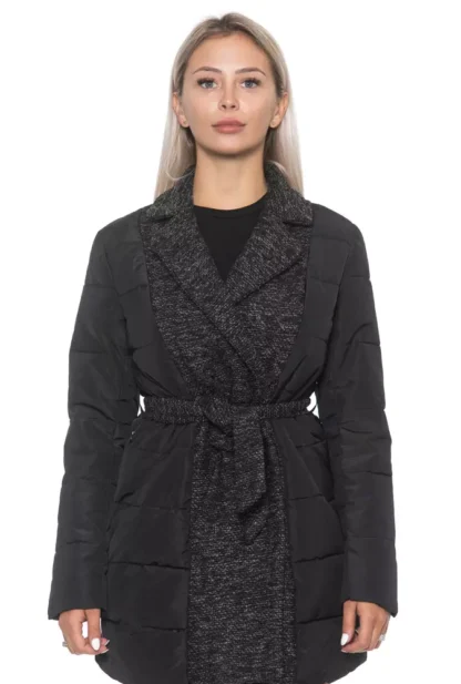 Sandro Ferrone - Black Polyester Women Jacket