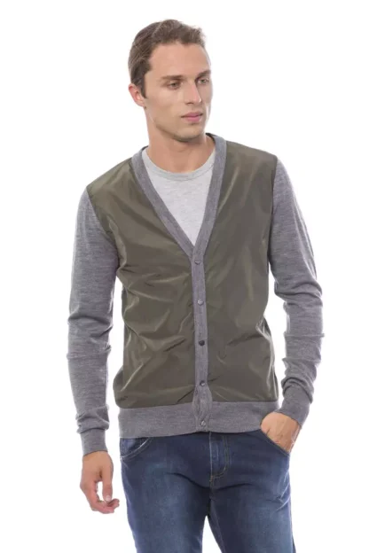 Verri - Gray Wool Men Cardigan