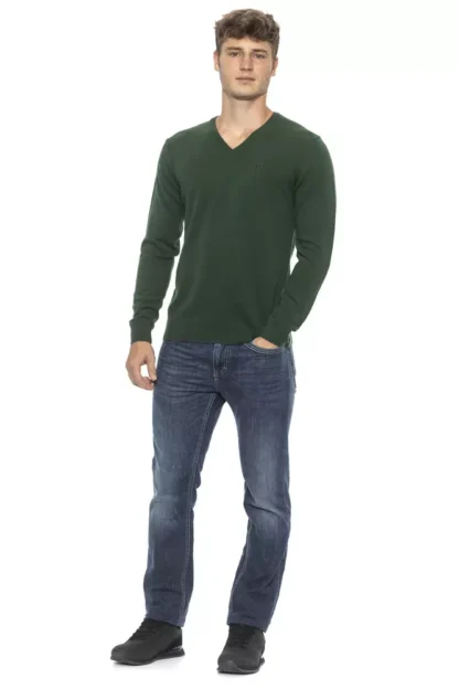 Conte of Florence - Green Wool Men Sweater