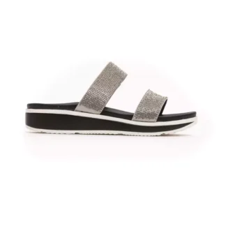 Péché Originel - Silver Textile Women Sandal