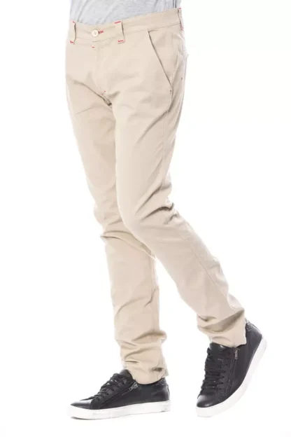 Verri - Beige Cotton Men Chino Pant