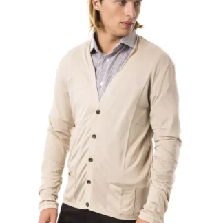 Verri - Blue Wool Men Cardigan