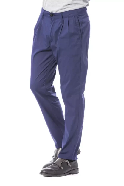 Verri - Blue Cotton Men's Chino Pants