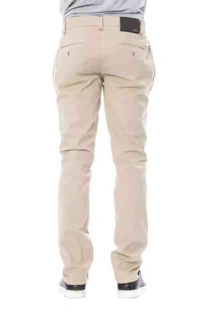 Verri - Beige Cotton Men Chino Pant