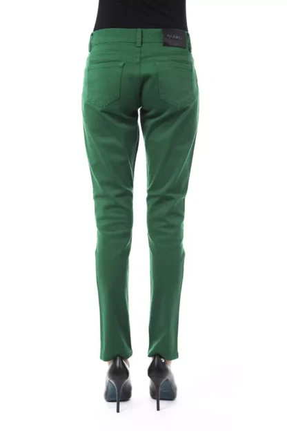 BYBLOS - Green Cotton Women Slim Pant