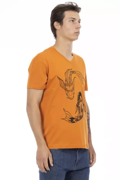 Trussardi Action - Orange Cotton Men T-Shirt