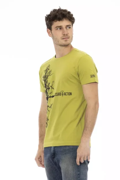 Trussardi Action - Green Cotton Men T-Shirt