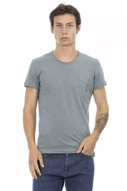 Trussardi Action - Gray Cotton Men T-Shirt