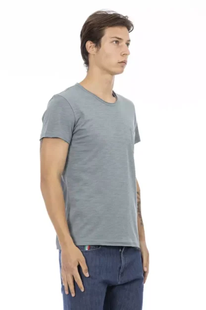 Trussardi Action - Gray Cotton Men T-Shirt