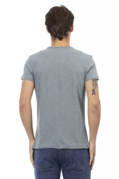 Trussardi Action - Gray Cotton Men T-Shirt