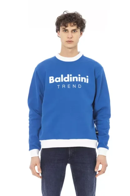 Baldinini Trend - Blue Cotton Men Sweater