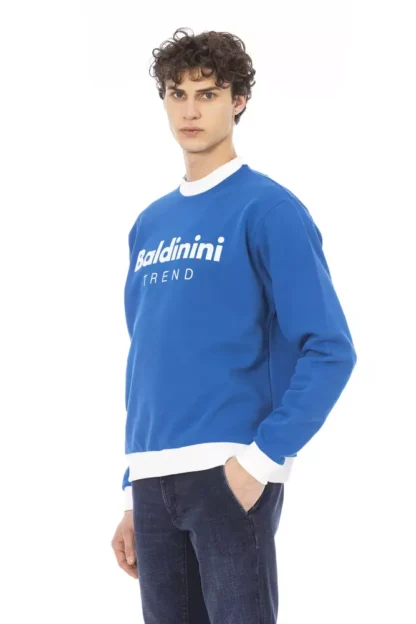 Baldinini Trend - Blue Cotton Men Sweater