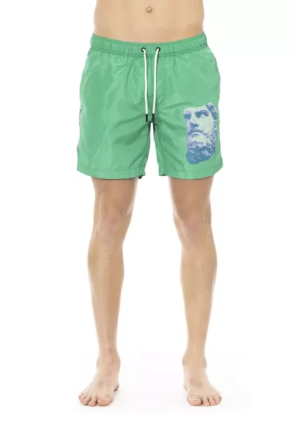 Bikkembergs - Green Polyester Men Swim Short