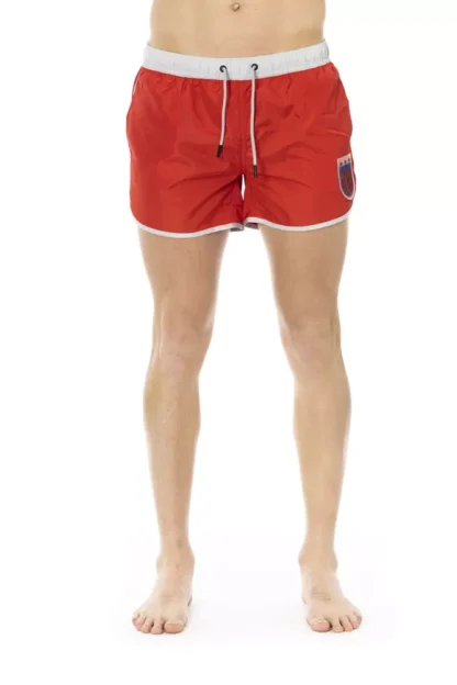 Bikkembergs - Red Polyester Men Swim Short