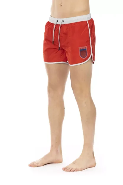 Bikkembergs - Red Polyester Men Swim Short