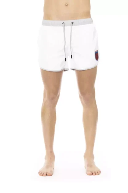 Bikkembergs - White Polyester Men Swim Short