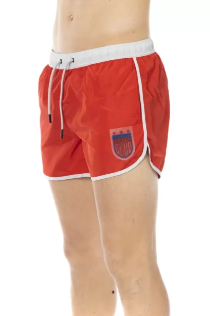 Bikkembergs - Red Polyester Men Swim Short