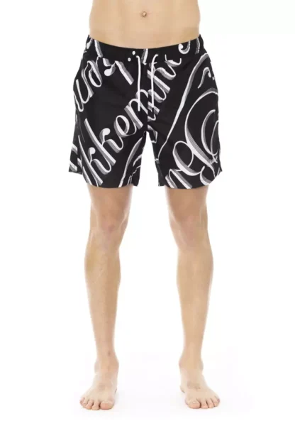 Bikkembergs - Black Polyester Men Swim Short