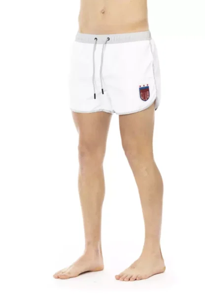 Bikkembergs - White Polyester Men Swim Short