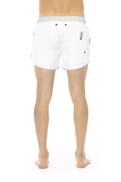 Bikkembergs - White Polyester Men Swim Short