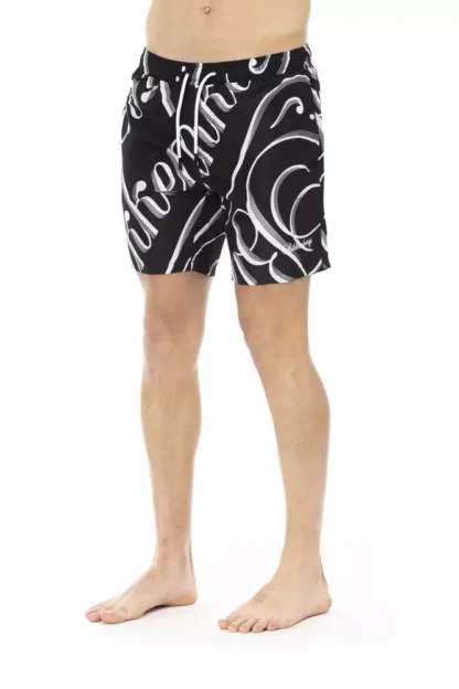 Bikkembergs - Black Polyester Men Swim Short