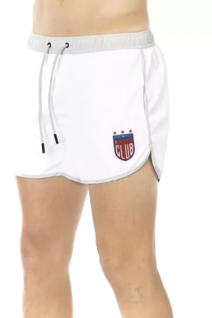 Bikkembergs - White Polyester Men Swim Short