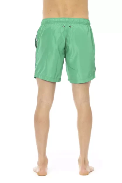 Bikkembergs - Green Polyester Men Swim Short