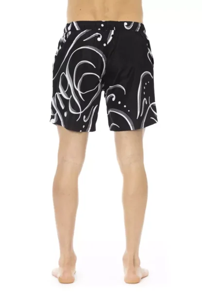 Bikkembergs - Black Polyester Men Swim Short